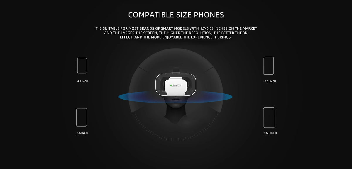 Smart Helmet Lenses 3D VR Glasses Virtual Reality Viar Goggles Headset Devices  For Cell Phone Mobile Smartphones Viewer