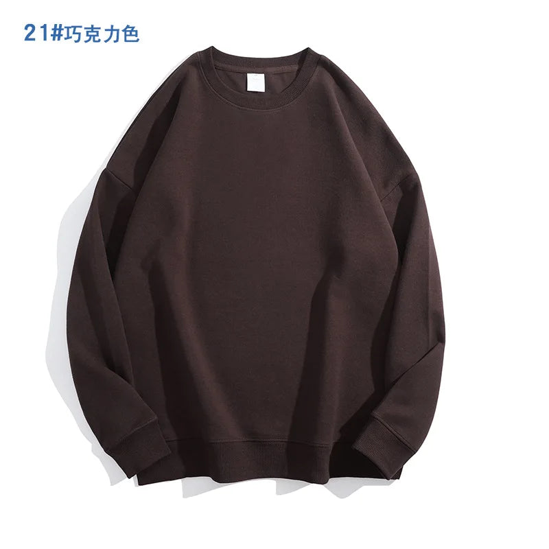 Spring Oversize Sweatshirts for Women O Neck Cotton Solid Hoodie Long Sleeve Tops Loose Women's Pullovers Fashion Streetwear