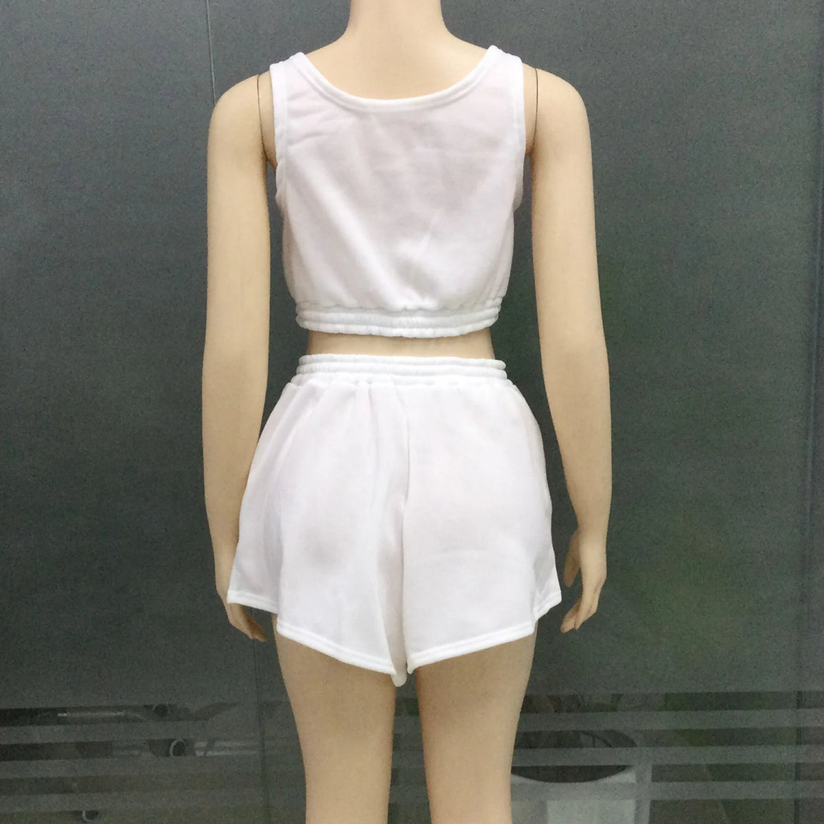 Women Fashion 3-piece Set Long Sleeve Lapel Coat O-Neck Short Tank Top Wide Leg Shorts High Street Sports Outfits Available 5XL