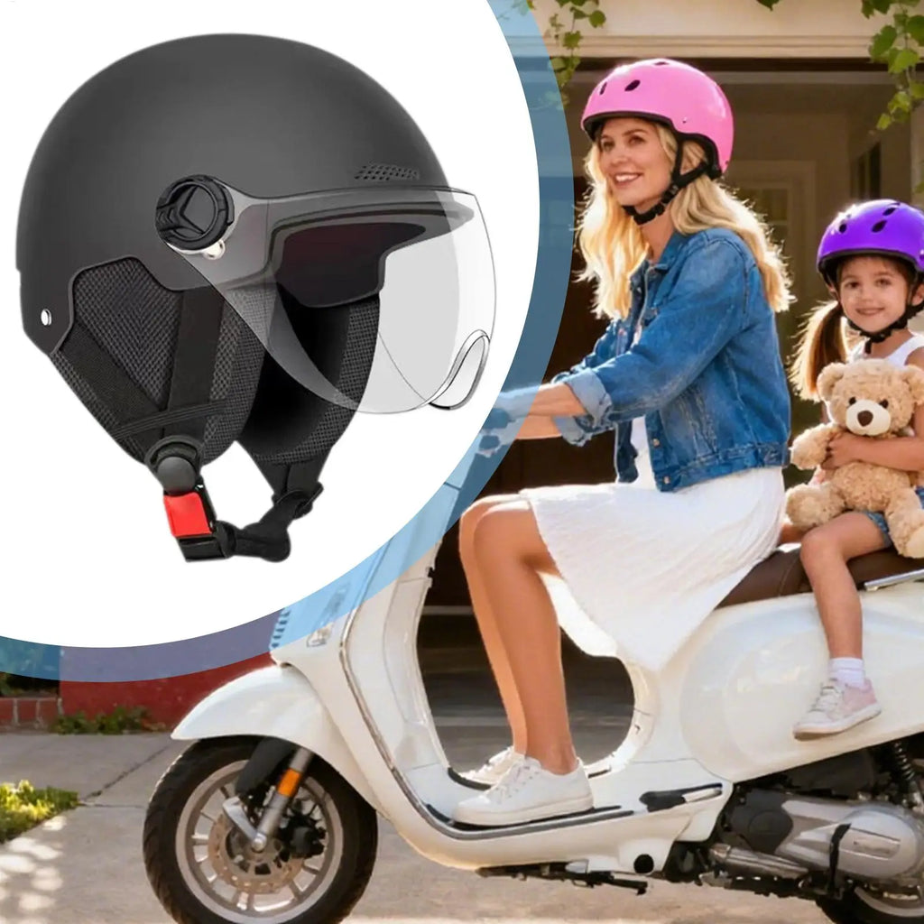 E-Bike Helmet with Ear Protection Anti-UV Breathable Safety Helmet for Electric Scooter Cycling, Adults Kids Women