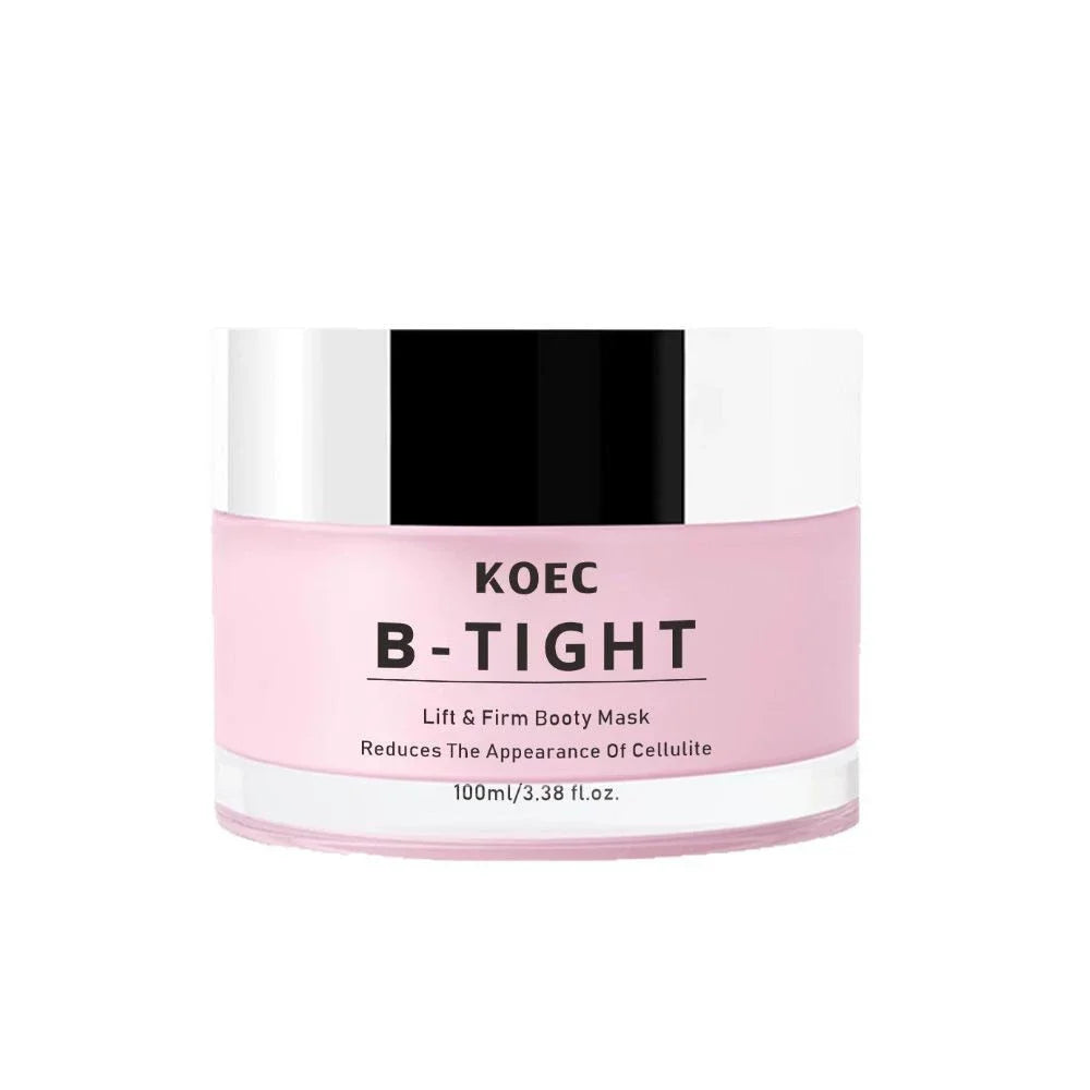 Ship from US KOEC B-Tight Firming Body Cream for Buttocks, Overnight Moisturizing Body Mask, Intensive Hydration Care for Dry Skin, Smooth Looking Skin Care, 100ml