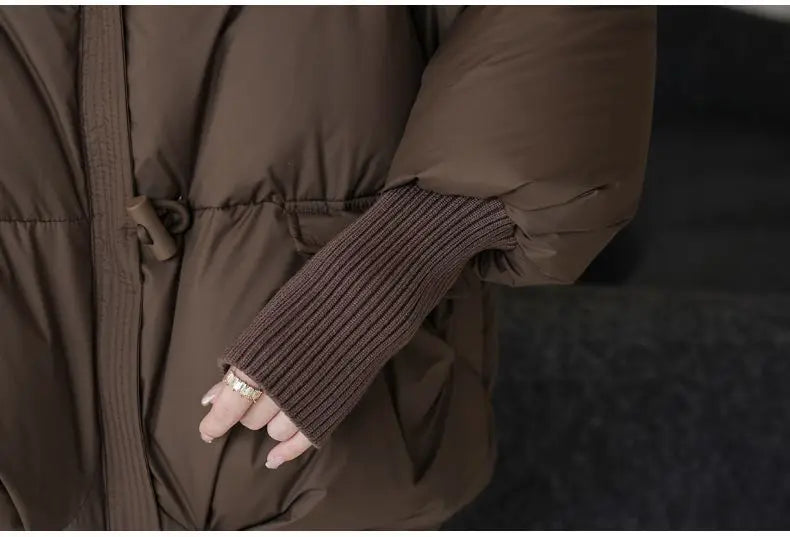 2026 Autumn/Winter New Down Jacket Women's Korean Loose Short Coat Female big fur collar Cotton Jacket Women Snow Parka Coats