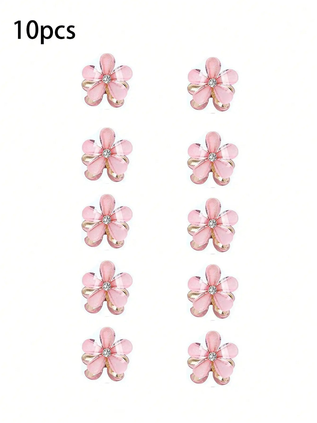 6/10PCS Cute Mini Flower Hair Claw Clips Colorful Opal Hairpins Sweet Small Hair Accessories for Girls Fashion Hair Accessories