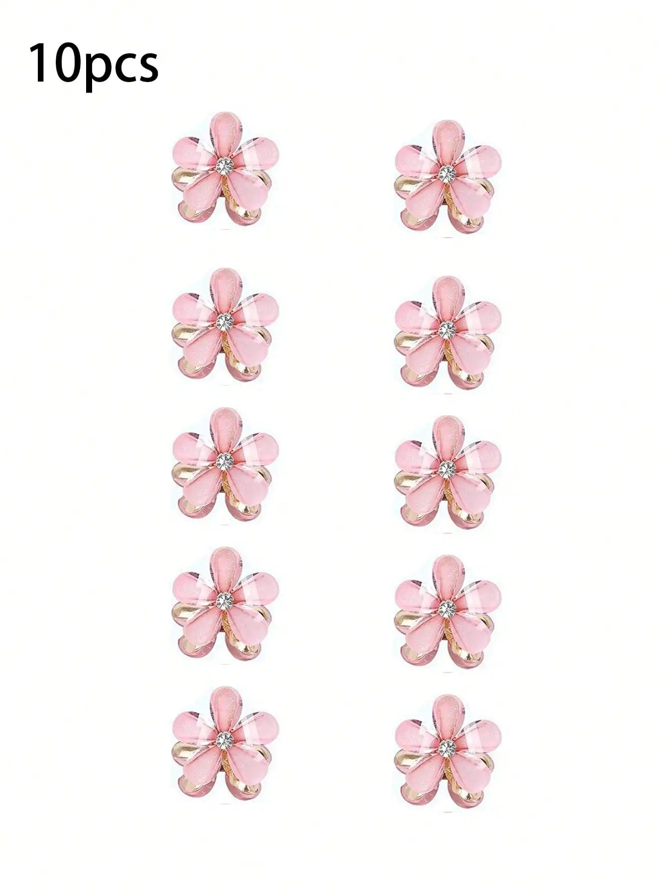 6/10PCS Cute Mini Flower Hair Claw Clips Colorful Opal Hairpins Sweet Small Hair Accessories for Girls Fashion Hair Accessories