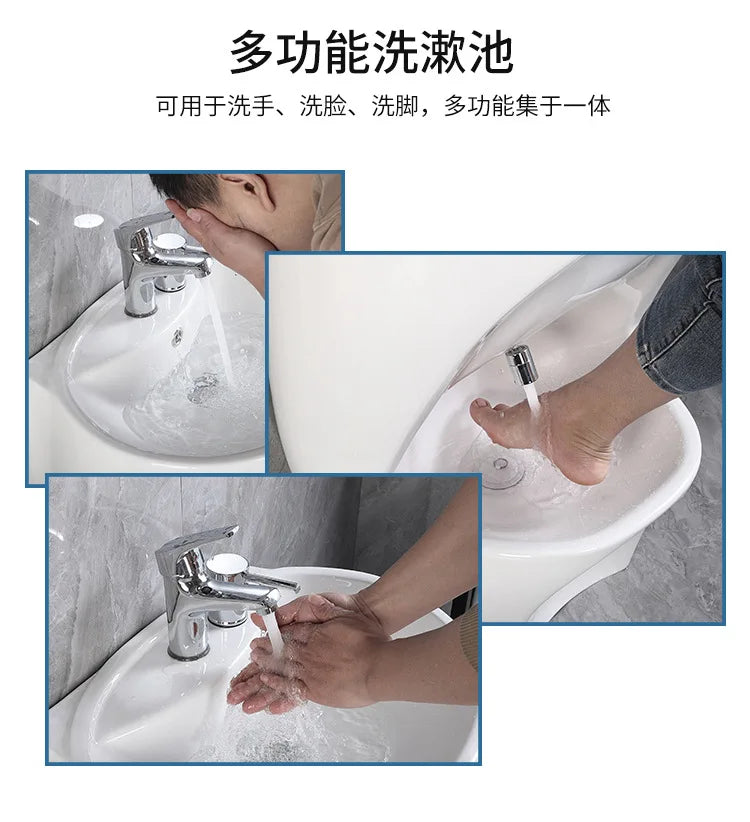 Integrated hand and foot washing basin - ceramic washbasin Интегрированная раковина для мытья рук и ног — керамическая раковина