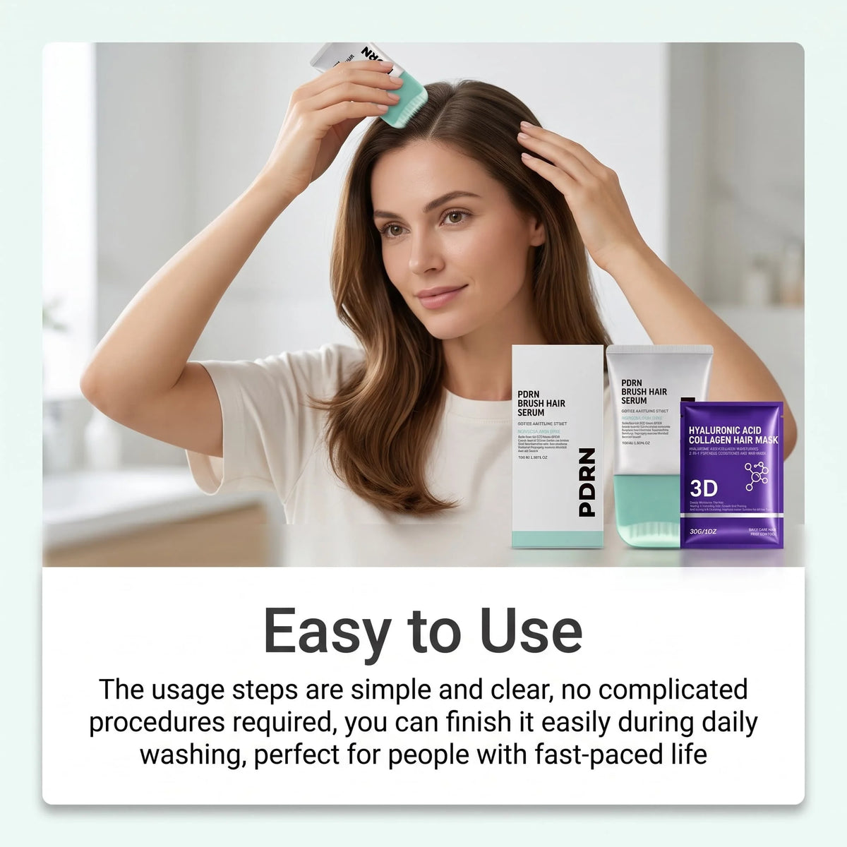 Deep Moisturizing Hair Mask With Hyaluronic Acid Collagen Conditioner Scalp Care Essence Set For Dry Damaged Frizzy Hair Smooth