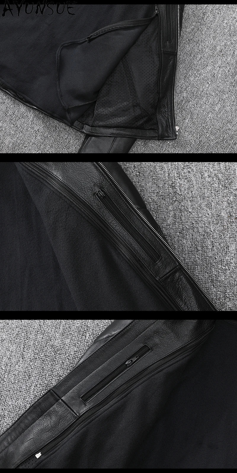 AYUNSUE Genuine Leather Jacket Autumn Winter Mens Clothing Cowhide Motorcycle Jackets Short Coats Size S-5XL Inverno Masculino