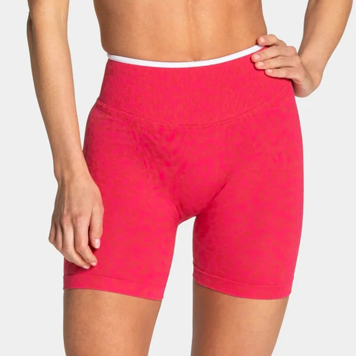 Womens Seamless Leopard Print High Waist Push Up Gym Fitness Running Workout Yoga Shorts Cycling Sports Short Tights Leggings