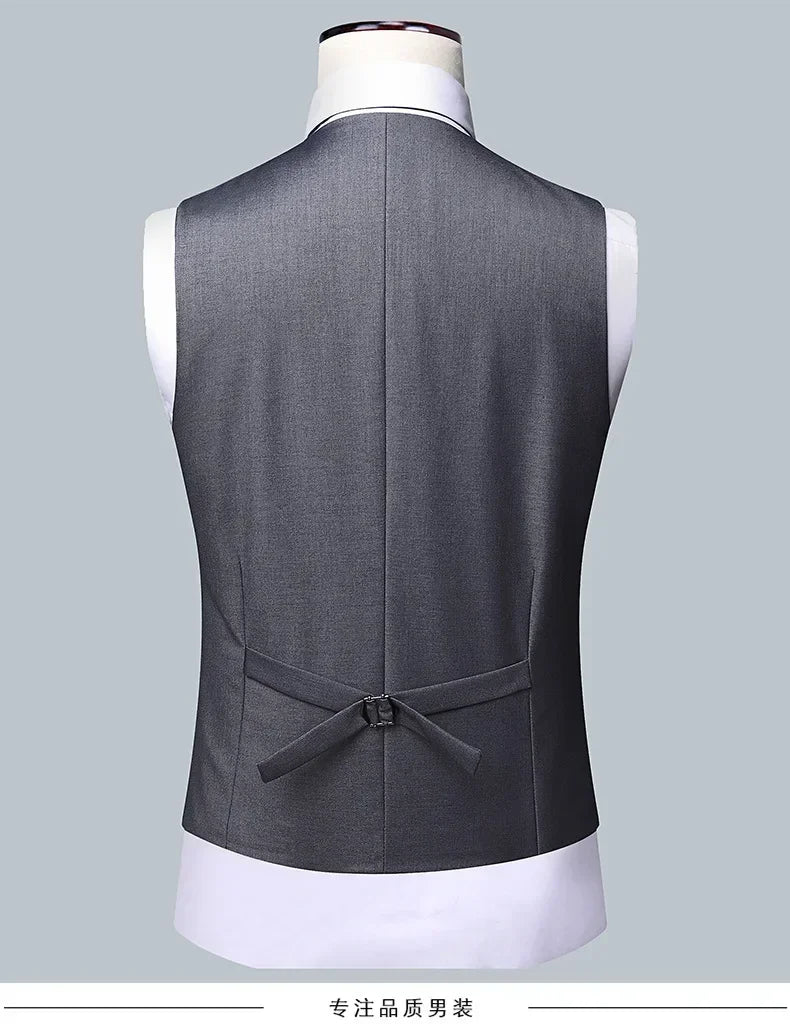 Suit Fashionable Formal Outdoor Gentleman Solid-color Men's Business Wedding Hosting Banquets Casual British Style Fitted Gentle