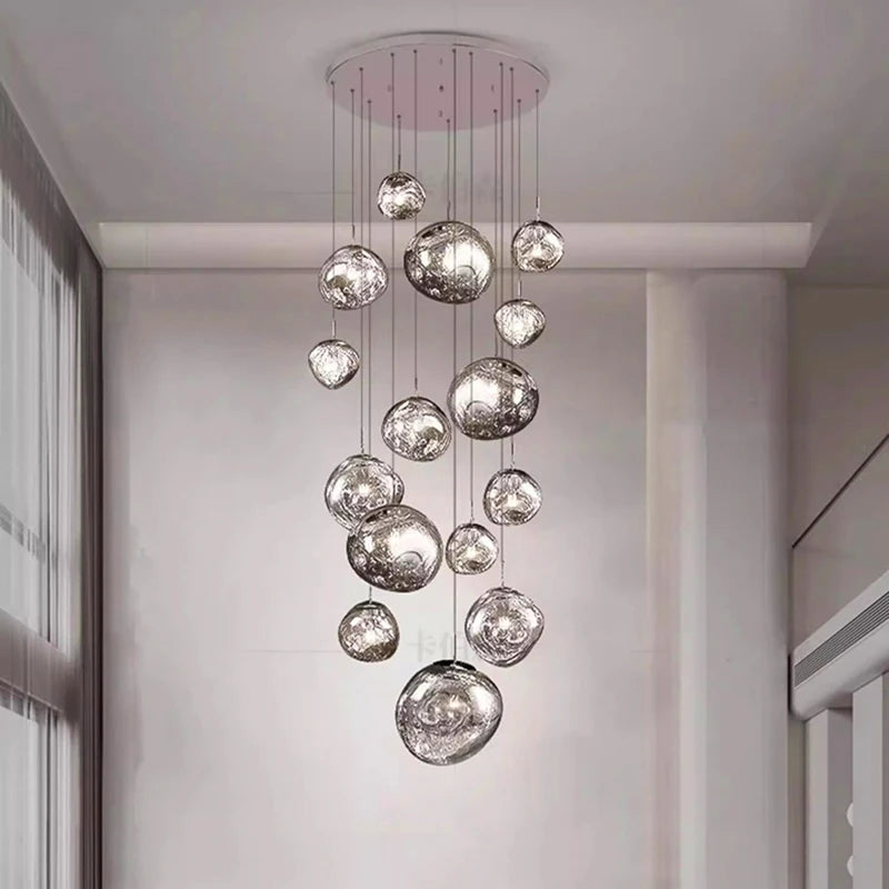 Modern Home Decor Led Ceiling Lamps Pendant Light Chandeliers hanging Light Fixture For Staircase Living Room Indoor Lighting