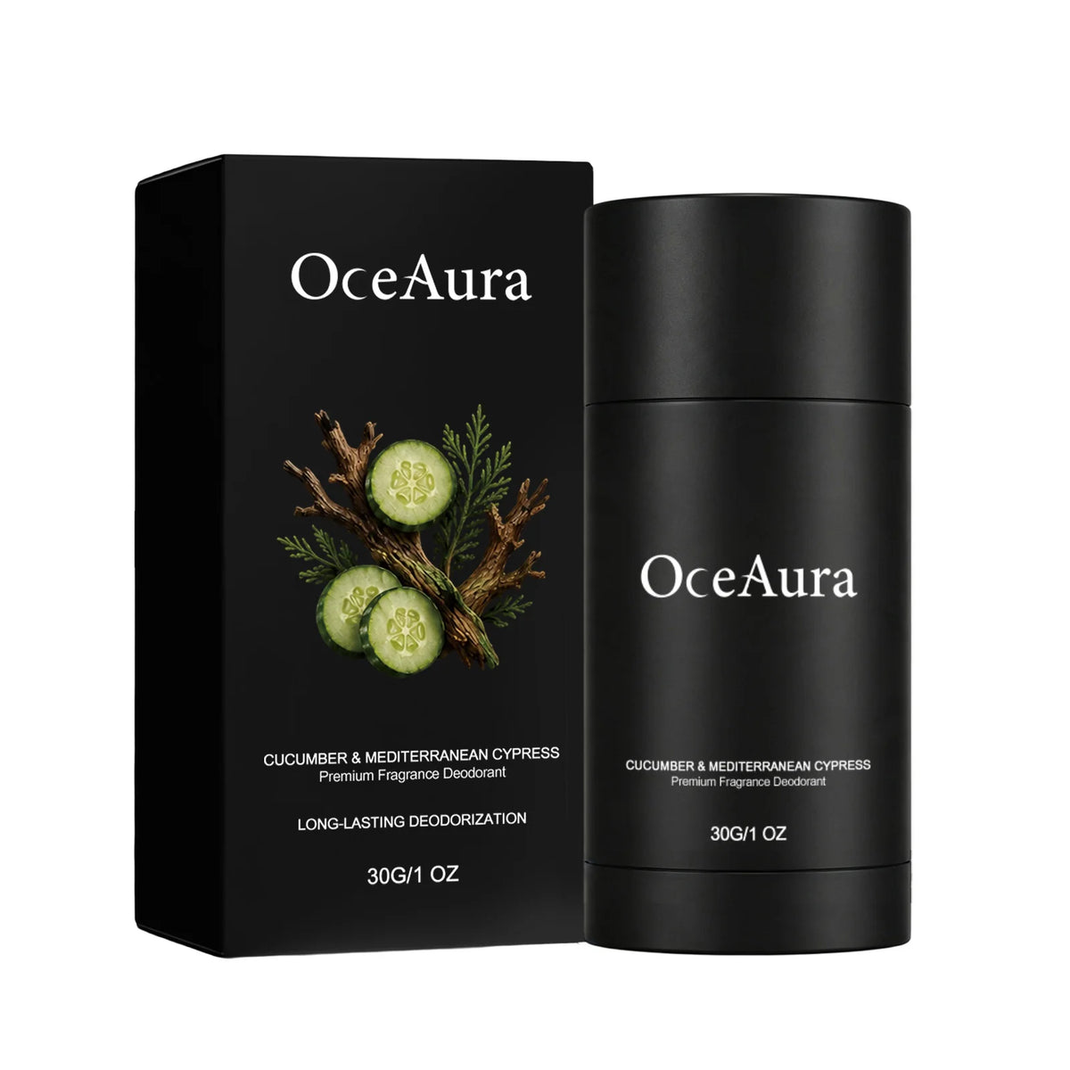 Fresh Woody Deodorant Stick Cucumber Cypress Fragrance Unisex Underarm Care Travel Use Long Lasting Odor Control Body Balm Stick