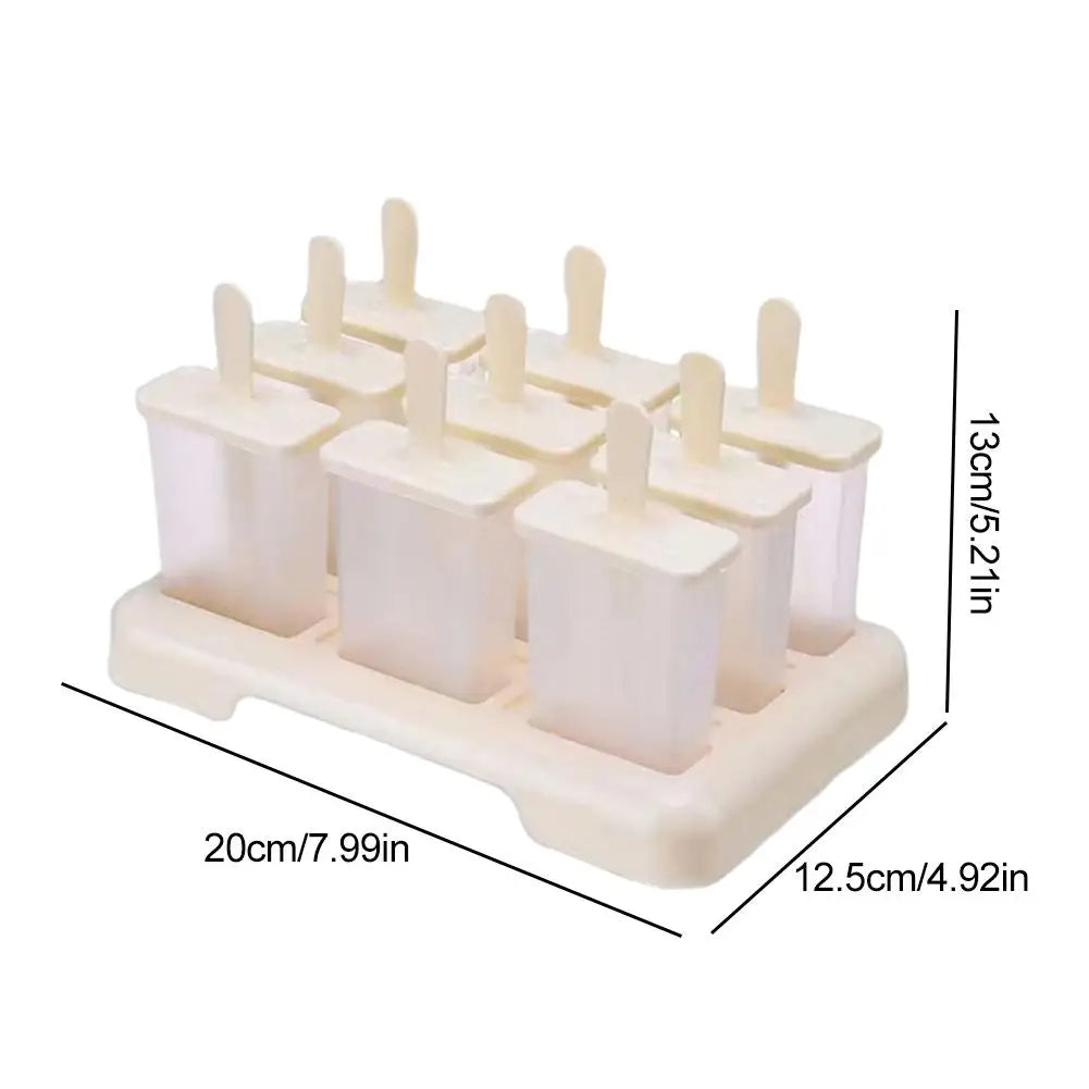Popsicle Molds 9PCS Popsicle Maker Easy Release Popsicle Mold DIY Homemade Ice Box with Plastic Stick Kitchen Gadgets