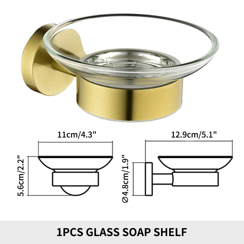 Bathroom Accessories Towel Rack Shelf Paper Holder Stainless Steel Toilet Brush Holder Hand Towel Ring Robe Hook Hanger Chrome