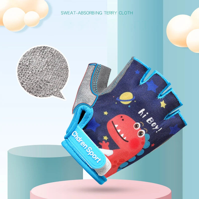 Summer Children's Gloves Sports Bicycle Boy Girl Cycling Anti-Wear Kids Roller Skating Training Exercise Protection Gloves