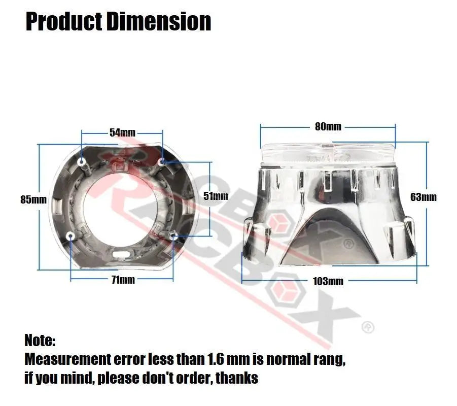 2.5 Inch 80mm LED Halo Angel Eyes Projector Lens High Low Beam Bi LED Lights for H4 H7 9005 HB3 9006 HB4 Car Headlights Retrofit