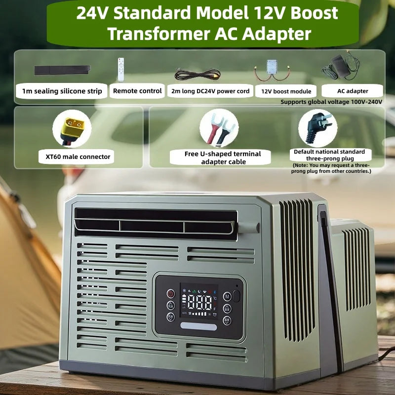 Small Portable Car Energy Saving Air Conditioner Ductless Hassle -Free Portable Parking Air Conditioner for Car Window Mounting