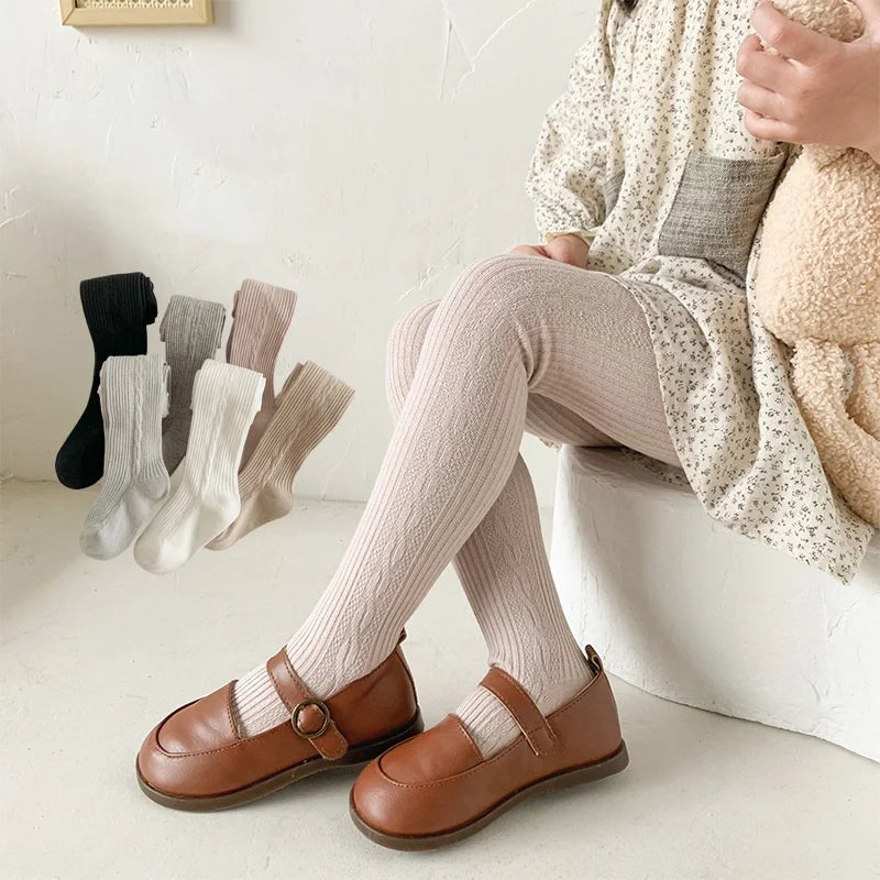 1/3pcs Kids Tights For Girls Cotton Knitted Children Baby Girl Tights Spring Soft Pantyhose Elegant Princess Leggings 2-8Years