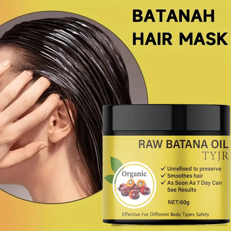 Raw Batana Oil Hair Mask repair dry damage Smooth soften frizziness prevent hair loss Nourishing scalp care
