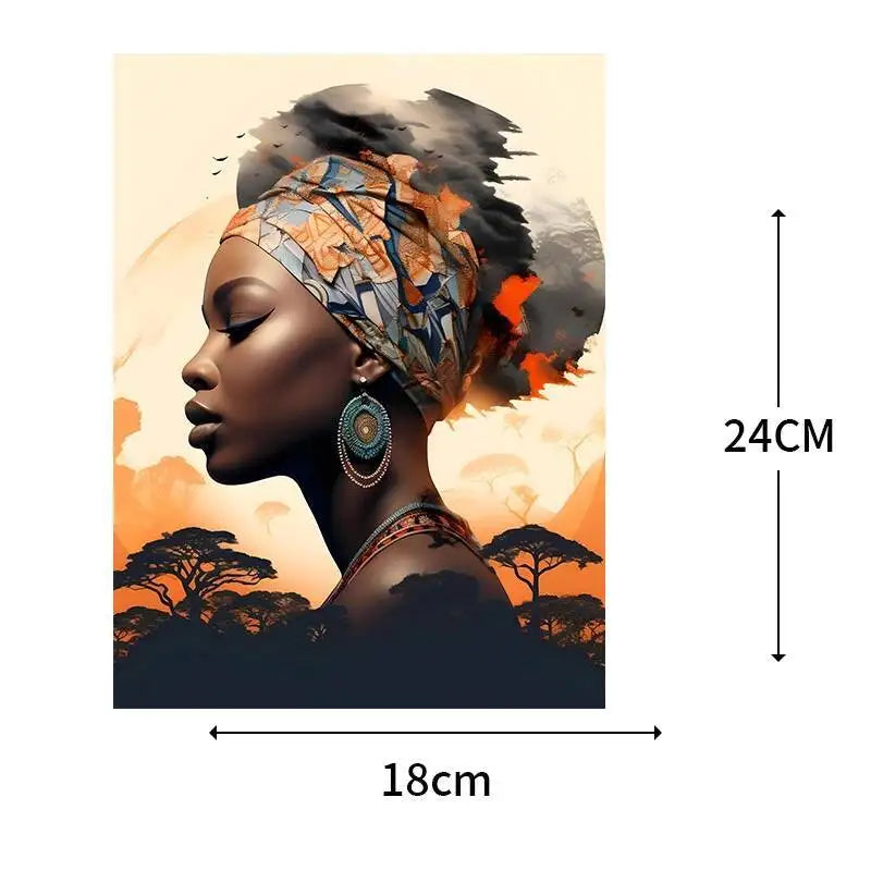 Fashionable Black Girl Heat Transfer Printed Stickers DIY Women's T-shirt Sweatshirt Decoration Heat Transfer Personalized Print