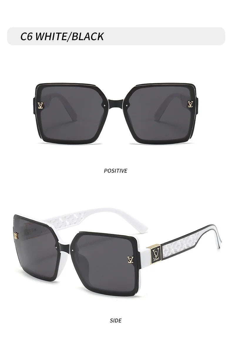 2026 New Fashion Glamour Sunglasses For Women And Men Stylish Oversize Designer Sun Glasses Square Unisex Shades UV400