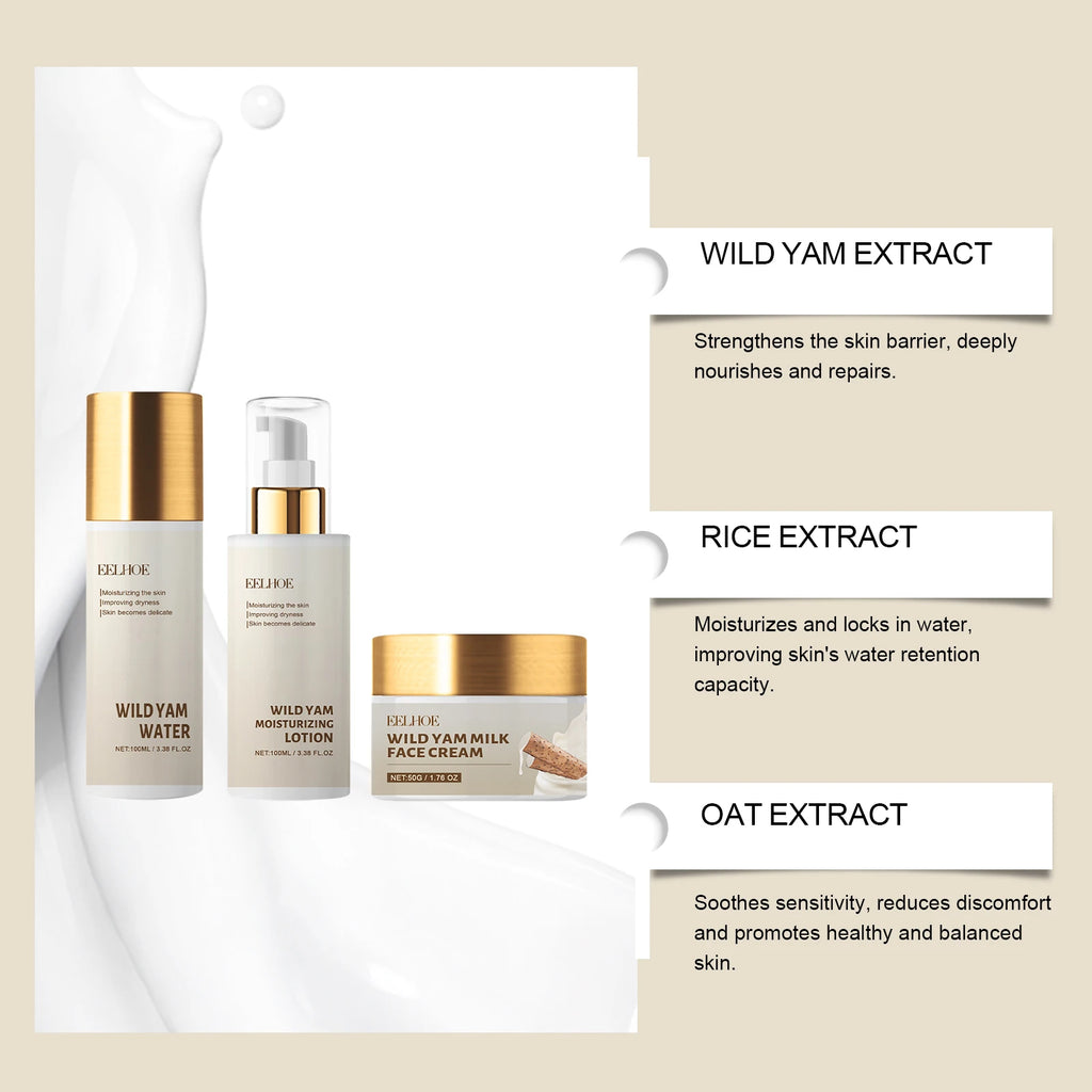 Wild Yam Moisturizing Face Cream Skin Brightening Firming Lotion Dark Spots Remover Skin Repair Moisturizer Skin Care Products