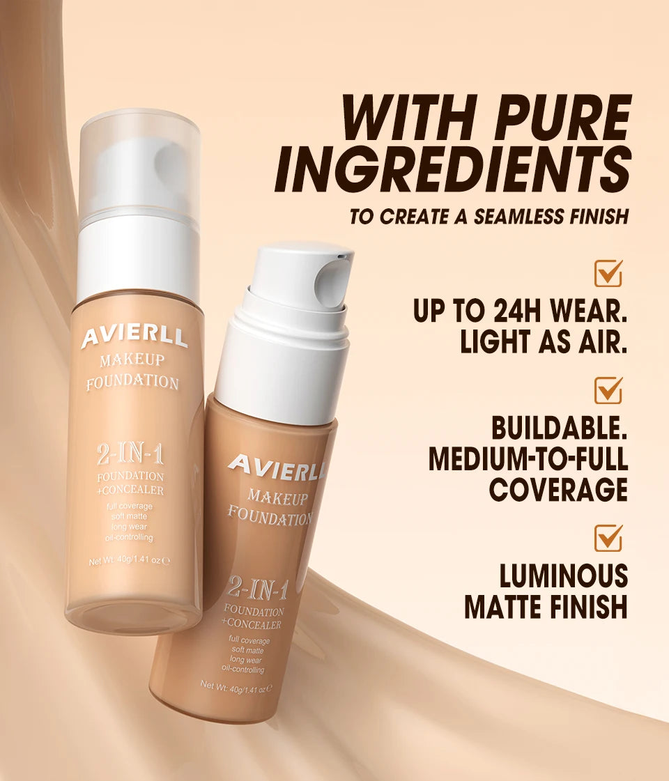 Moisturizing Foundation, Concealer, Waterproof Face Makeup Base, Suitable for Women's Makeup, Halloween Gift