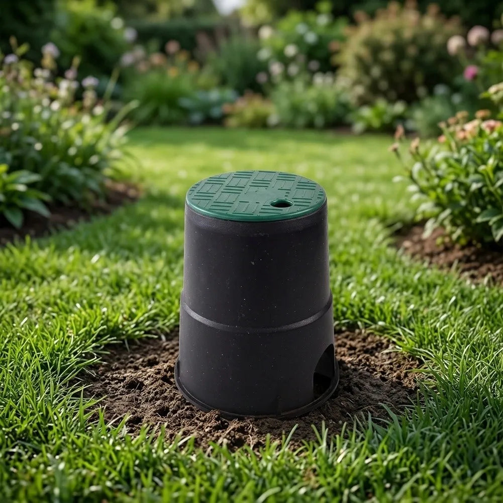6-inch Landscape Valve Lid Accessing Underground Components Landscape Irrigation Green Plastic Lid Lightweight Design