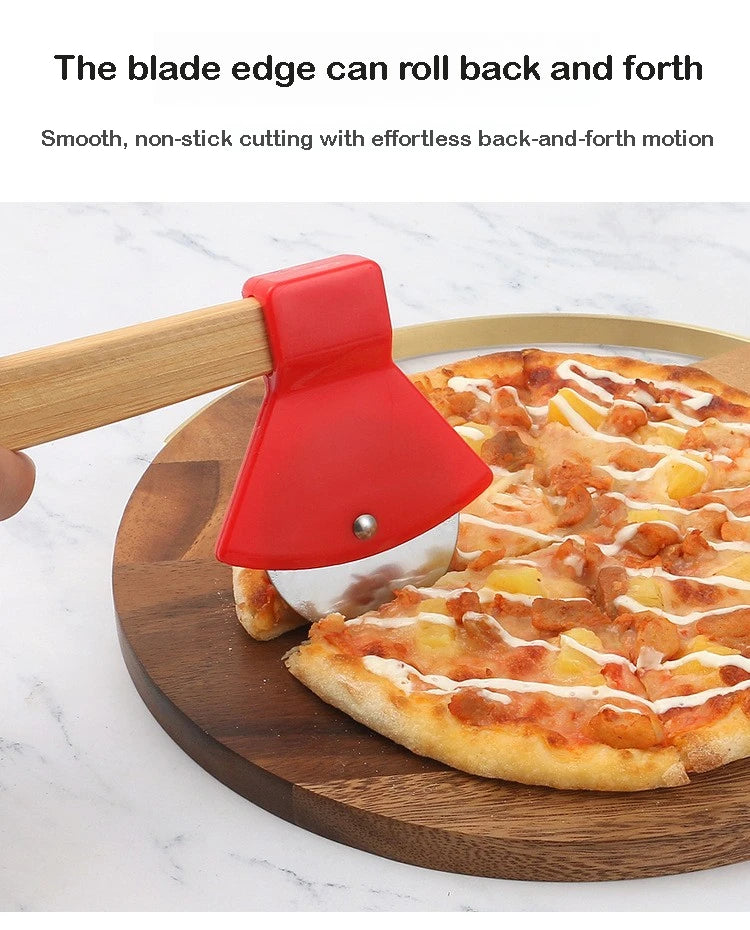Axe Head Shape Pizza Cutter, 9 Inch x 4 Inch Stainless Steel Pizza Knife Sharp Blade for Cutting of Pizza, Bread and Cake