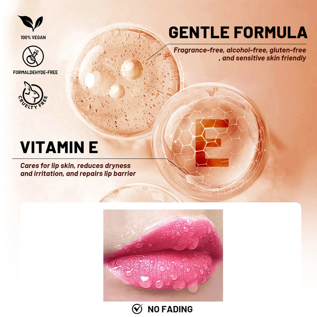 ZaiDoc Muti-Pcs 3D Plumping Shimmer Lip Gloss 6 Colors Moisturizing Glossy Finish Optional Hydrating Lip Oil Glaze Long Lasting Non-Sticky Liquid Lipstick for Girls Daily Makeup Cosmetics