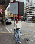 Women Retro Cropped Pu Leather Jacket High Stand Collar Open Front Loose Oversized Long Sleeve Outerwear Street Short Outerwear
