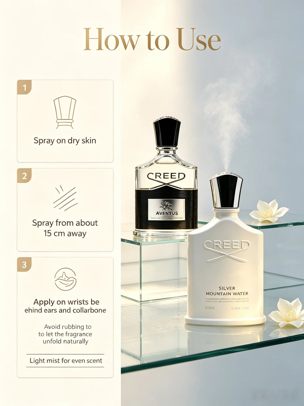 Creed Aventus Eau De Parfum Spray 100ml / 3.3oz Tester Luxury Fragrance for Daily Wear without Cap