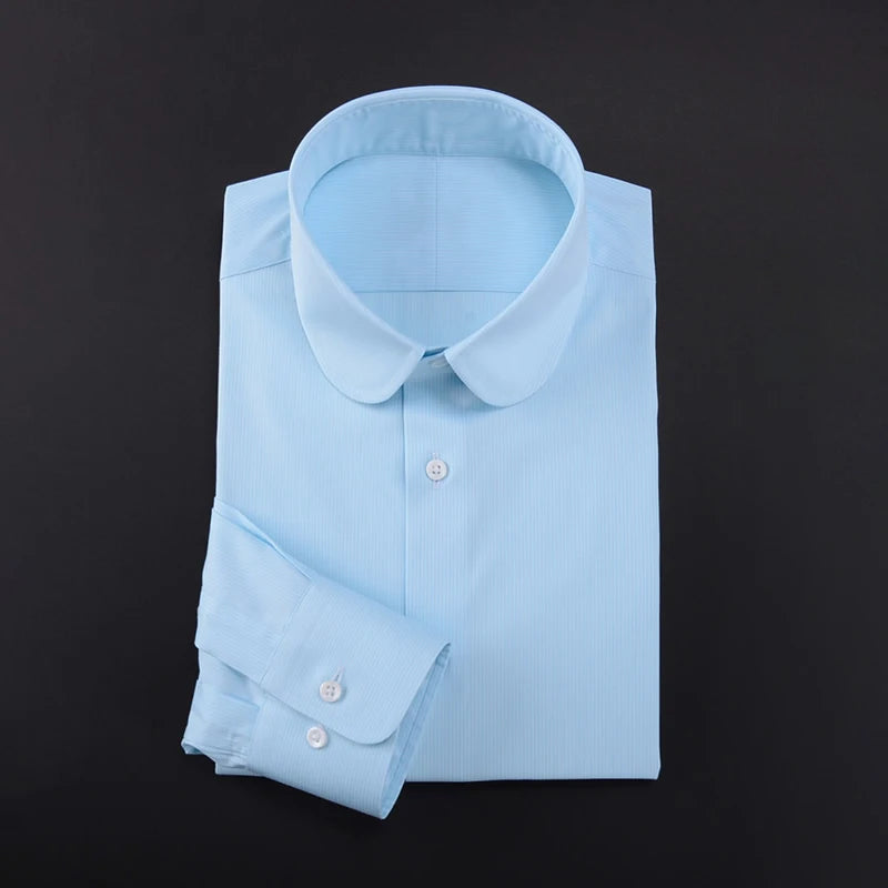 custom men's shirt Eton collar slim-fit business gentleman suit mens formal shirts