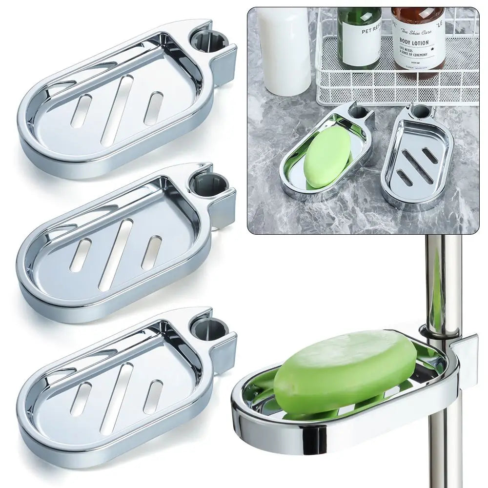 Adjustable Rail Slide Bathroom Bath Shower Soap Dishes Sprinkler Holder Soap Rack For 22 24 25 mm Bathroom Hardware