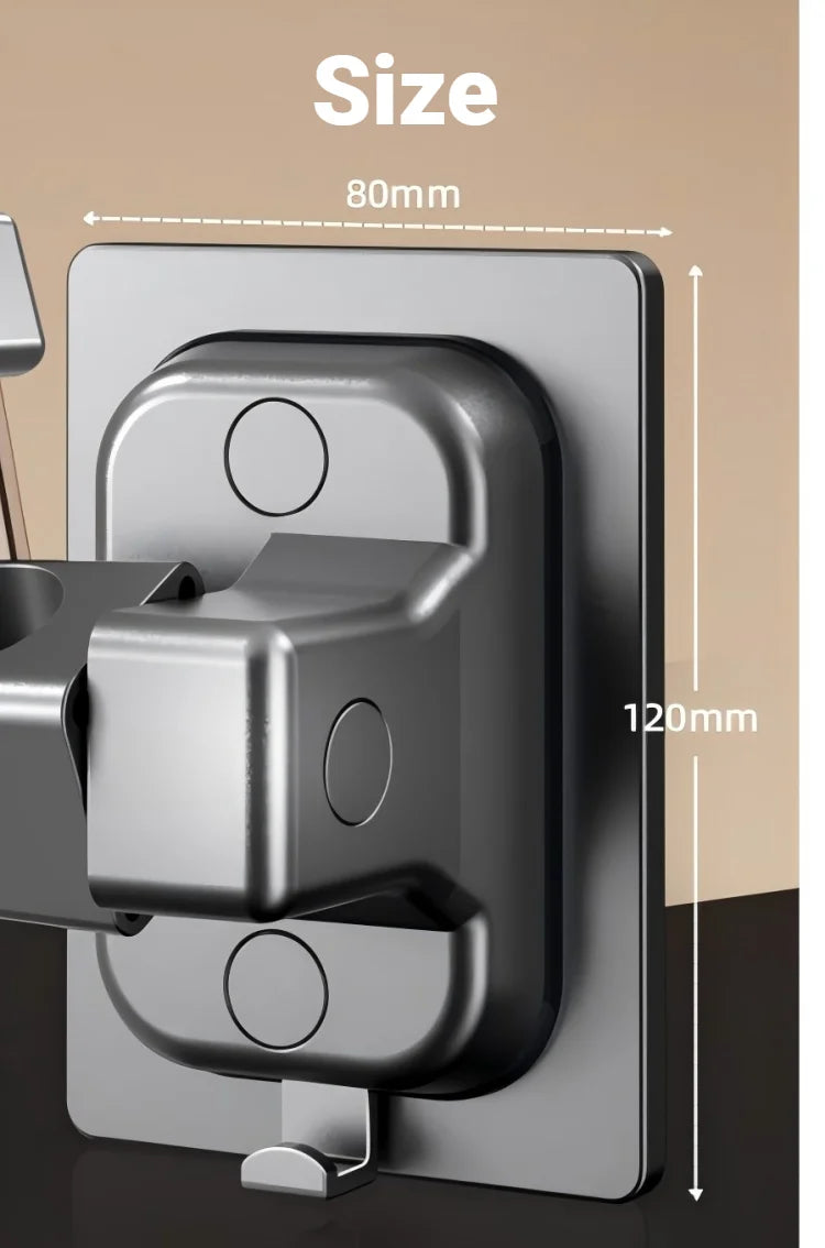 Rotatable Adjustable Self Adhesive Wall Mounted Shower Head Holder Handheld Bracket Convenient Daily Bathroom Storage
