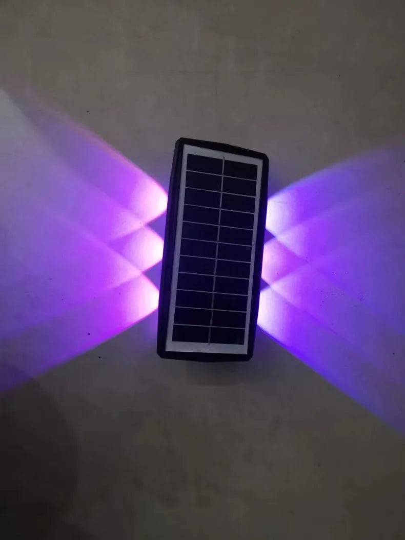 Solar Wall LED Light Outdoor Garden Decoration Wall Lamp High Brightness Up And Down Luminous Lighting Outdoor Solar LED Lamp