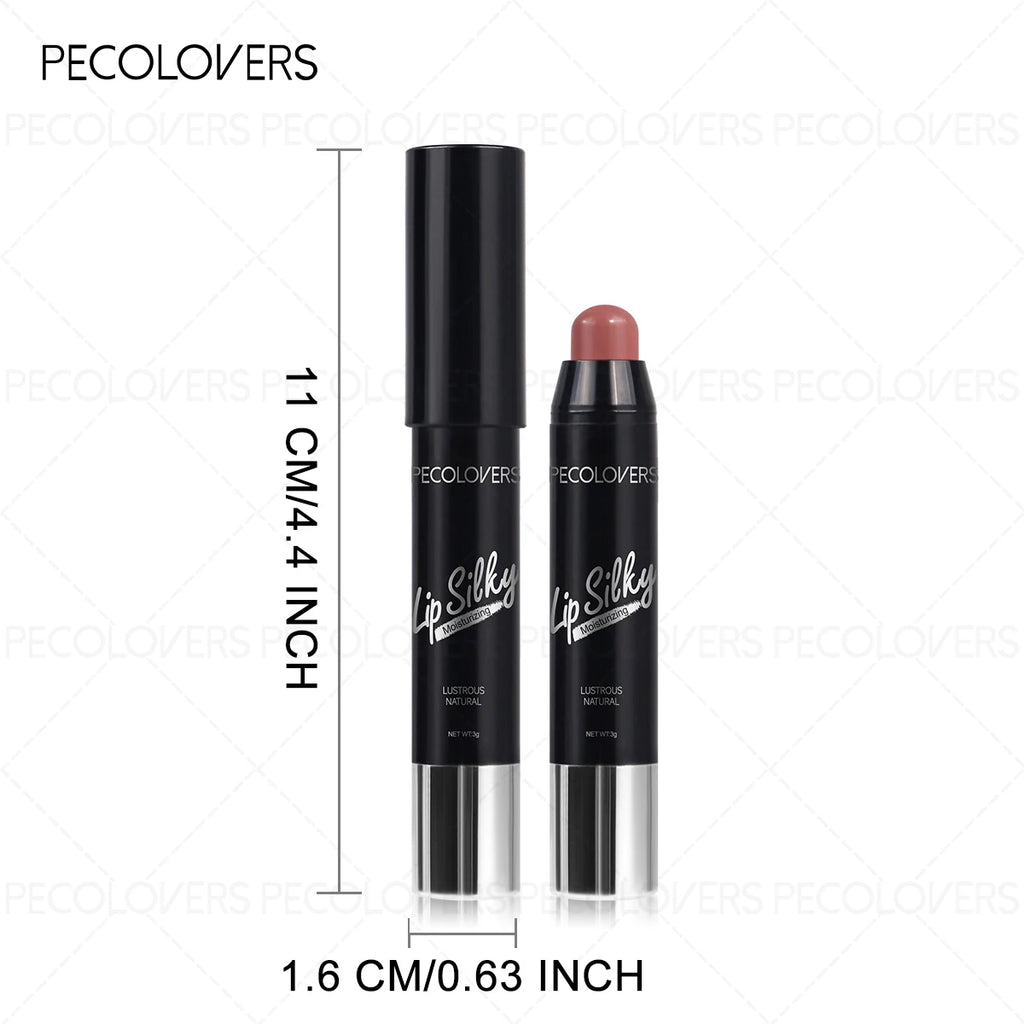 1PC Creamy Long-lasting Lipstick, Waterproof, Natural Moisturizing Lip Balm Pen, Non-stick Cup, Suitable for Date/Daily Needs