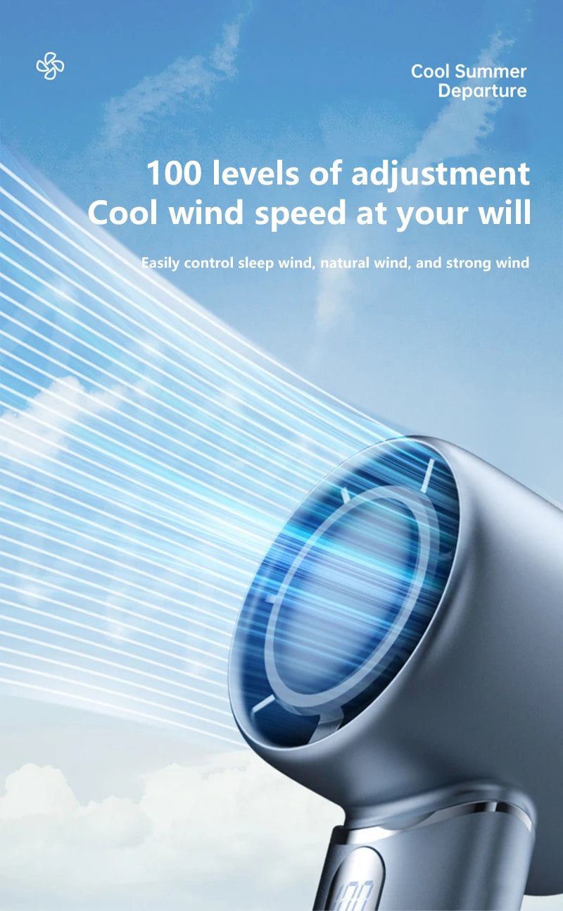 Electric Fan 8000mah Technology Display Wireless Portable Air Circulation Fan Desktop Air Cooling Diffuser Silent Fan Hot