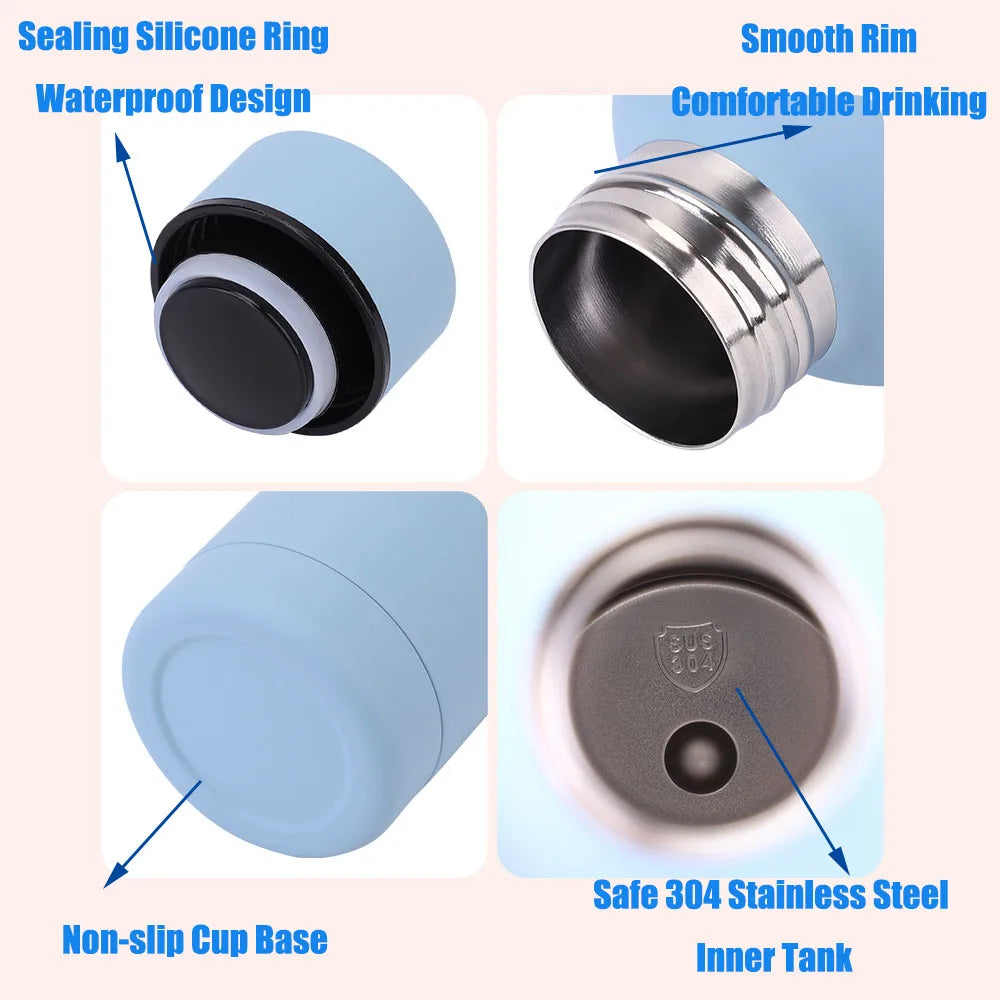 Customizable Text LOGO Insulated Water Bottle Portable with Screw Lid Unisex Groomsmen Wedding Gift Cup Termos Travel Drinkware