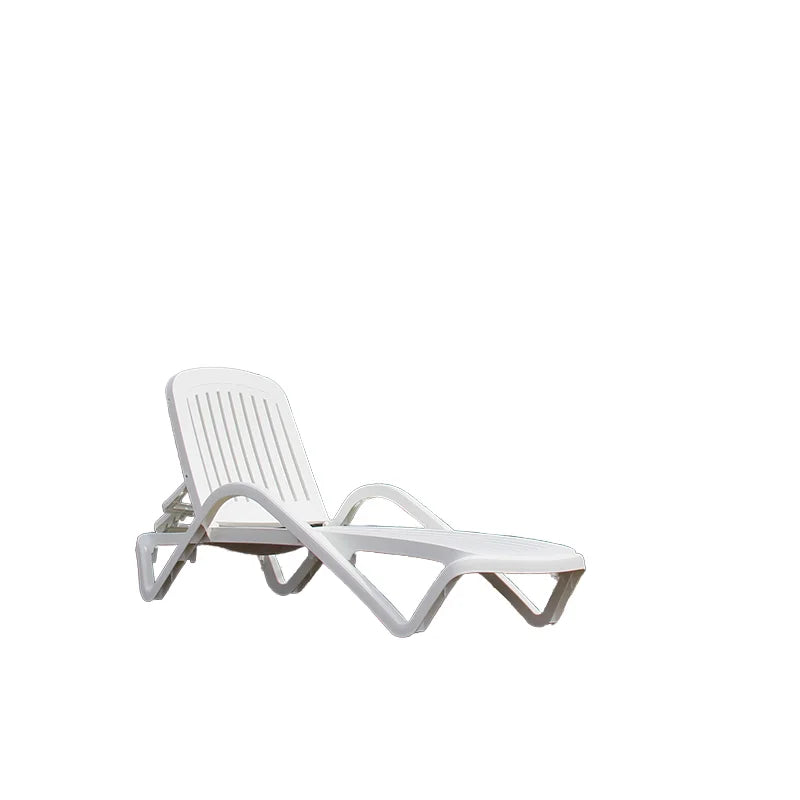 Waterproof Plastic Outside Pool Furniture Outdoor Adjustable Sun Lounge Modern Garden Hotel Daybed Patio Chaise Lounger