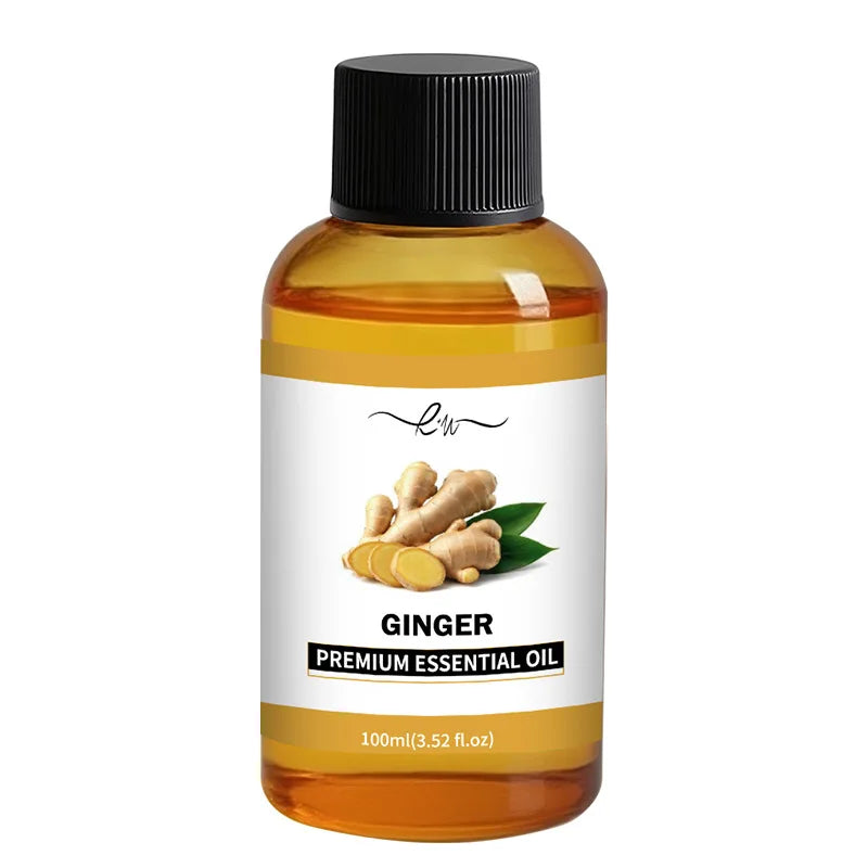 Lavender Ginger Herbal Massage Oil 100ml - Coconut Chamomile Infused, Hair Care & Full Body Massage, Relaxing Meridian Oil, Natu