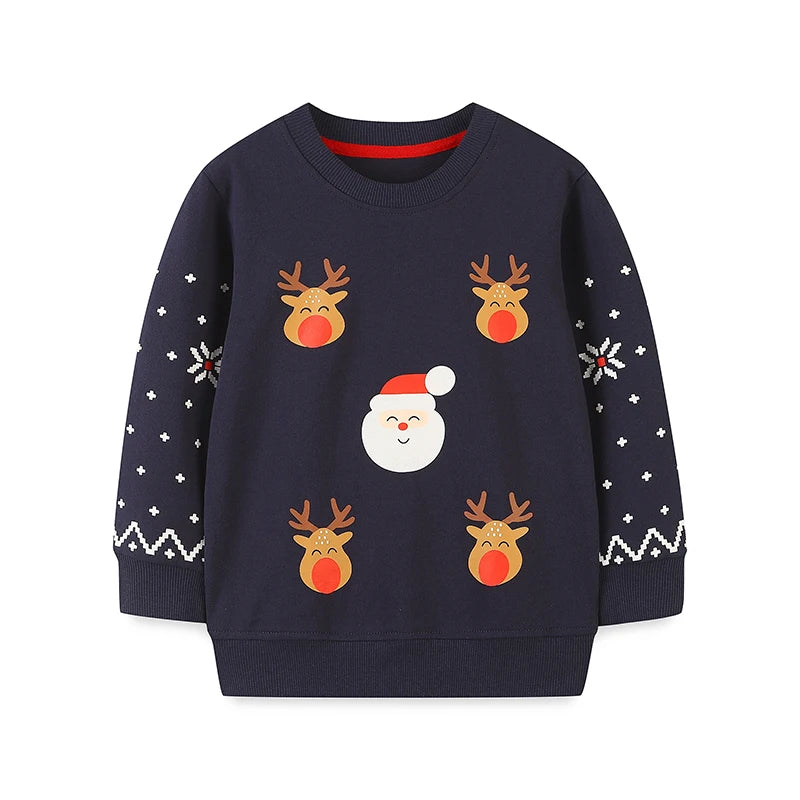 Little maven 2026 Baby Girls Clothes Spring and Autumn Sweatshirt with Lovely Animal Children Casual Tops for Kids 2-7 year