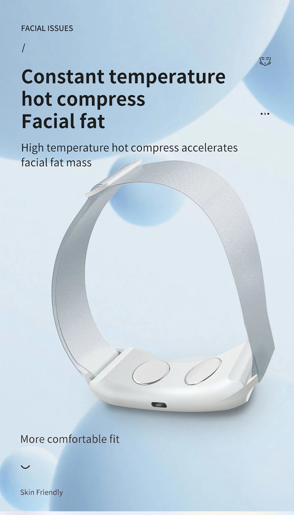 EMS Facial Massager V-Face Double Chin Reducer Face Shape Facial Lifting Machine Chin Slimmer Skin Tightening Care Beauty Device
