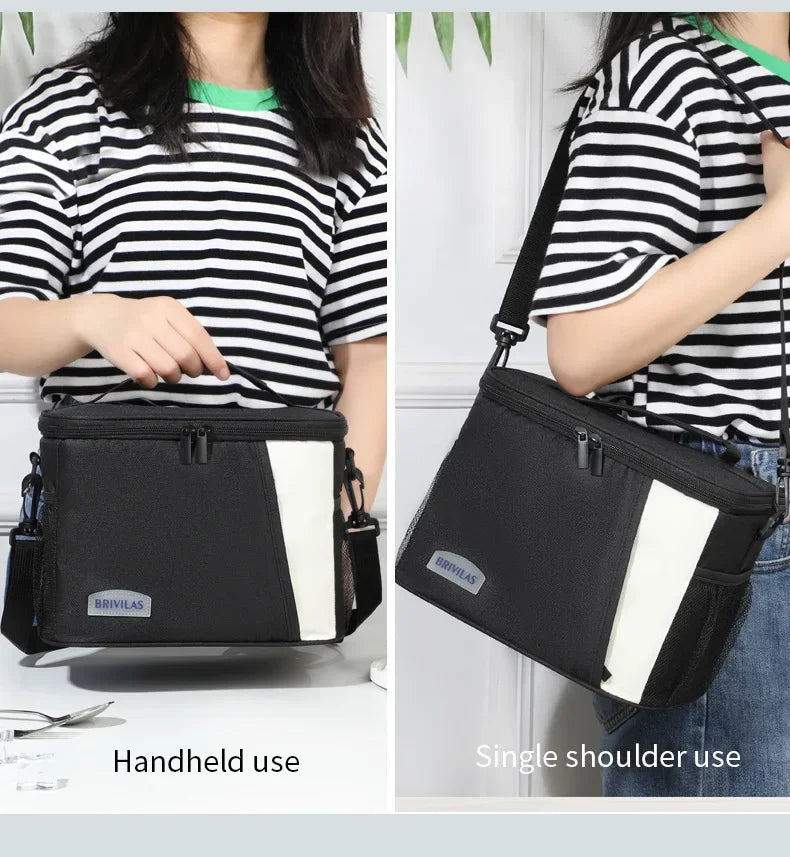 Insulated Lunch Bag Large Reusable Lunch Bags with Adjustable Shoulder Strap for Women Men, Ideal for Work, School & Outdoor Use