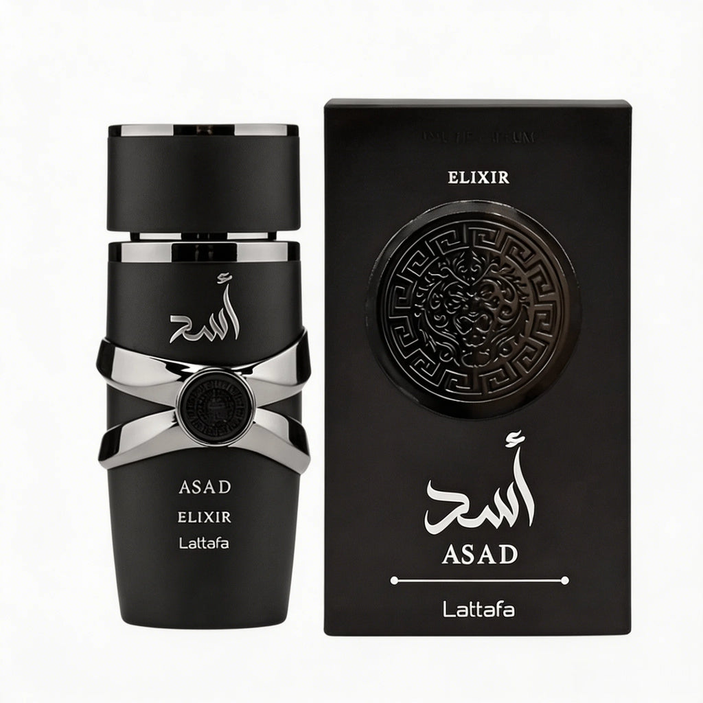 Lattafa Asad Elixir – Spicy, Woody, Amber, Warm – Eau De Parfum Spray Long-Lasting Fragrance for Men, 3.4 Ounce / 100 ml