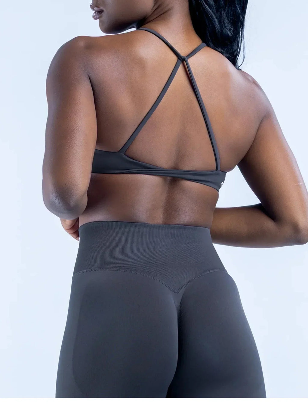 LOGO Women Seamless Front Twist Sports Bra Thin Strap Back Sports Vest Yoga Fitness Workout Activewear