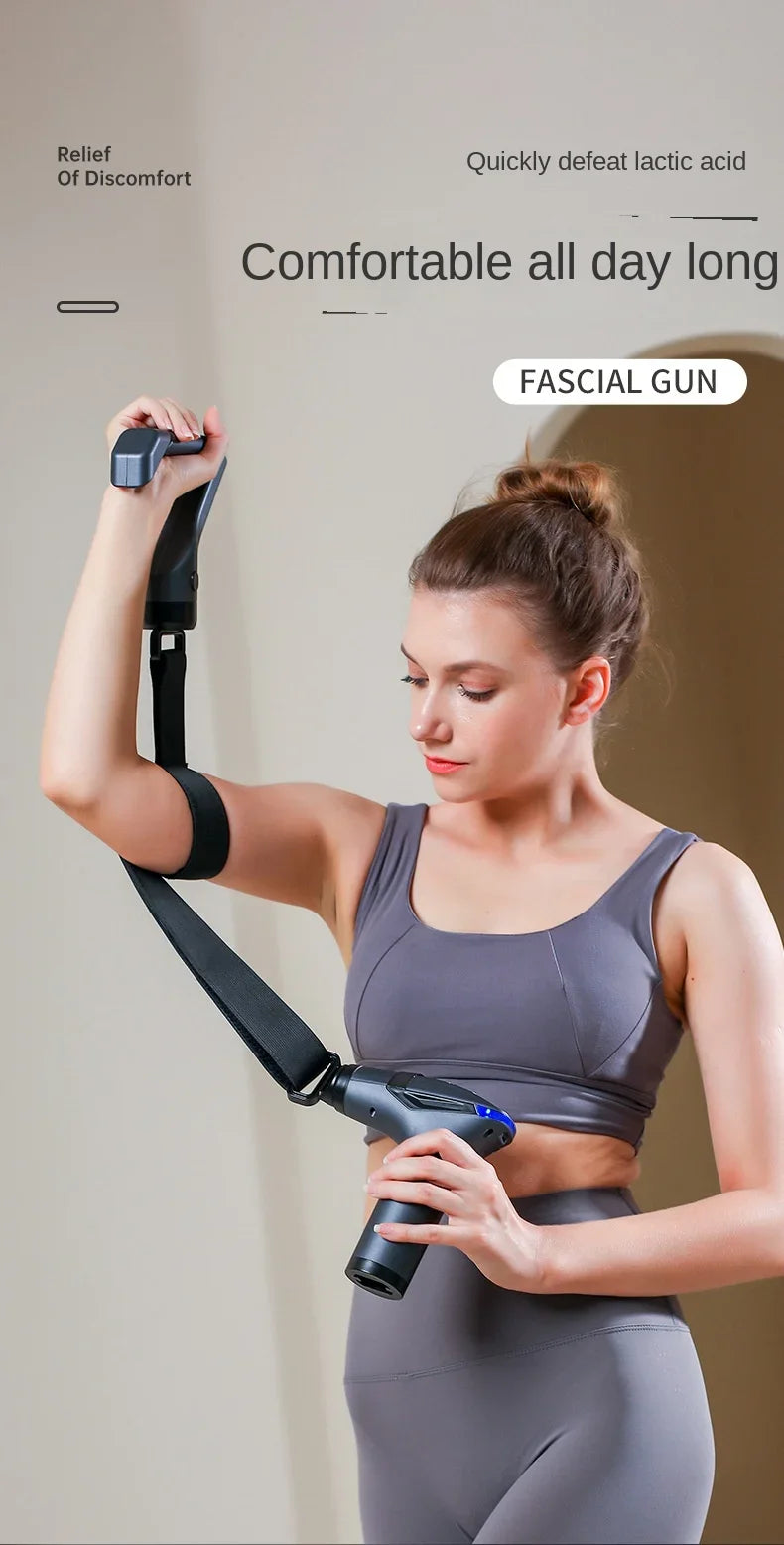 Hot Selling Long-handle Electric Massage Gun: Multifunctional for Muscle Relaxation, Deep Tissue Percussion Relief