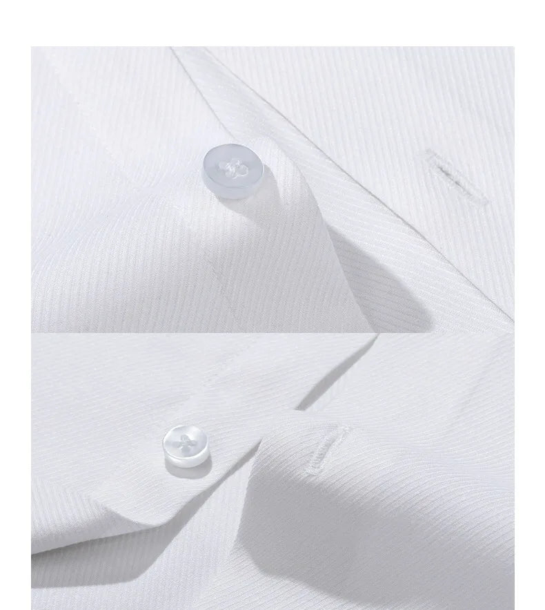 Windsor Collar French Shirt Men's Wrinkle-free Long-sleeved Twill Business Light Luxury Men's Casual Workwear Shirt for Men