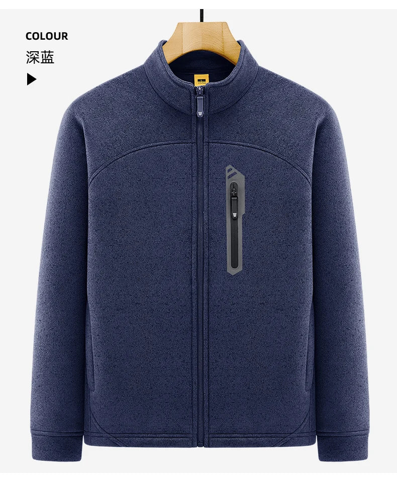 Jacket Mens M-4XL 5XL Autumn Winter New Fleece Thickening Mens Jackets High Quality Men's Casual Coats Keep Warm Jacket 26611