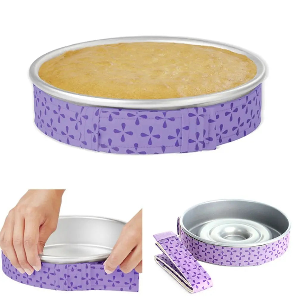 2/4Pcs Creative Cloth Bake Even Strip Anti-deformation Purple Cake Pan Strips Bake Strip Belt Kitchen Gadgets