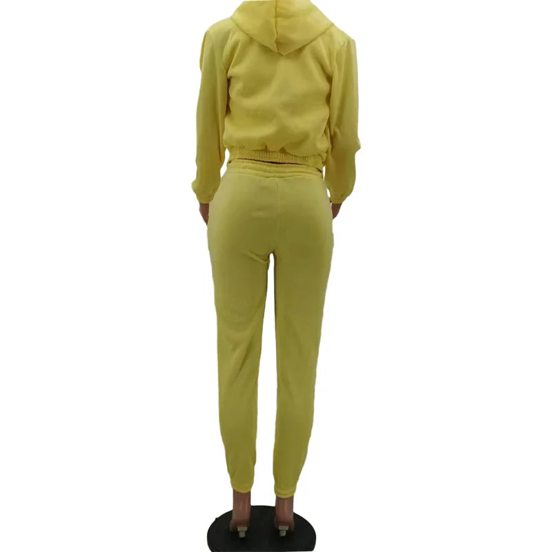 Active Wear 3 Piece Sets Womens Outfits Tracksuit Hooded Jacket Top + Vest + Sweatpants Sporty Suit Fitness Casual Matching Sets